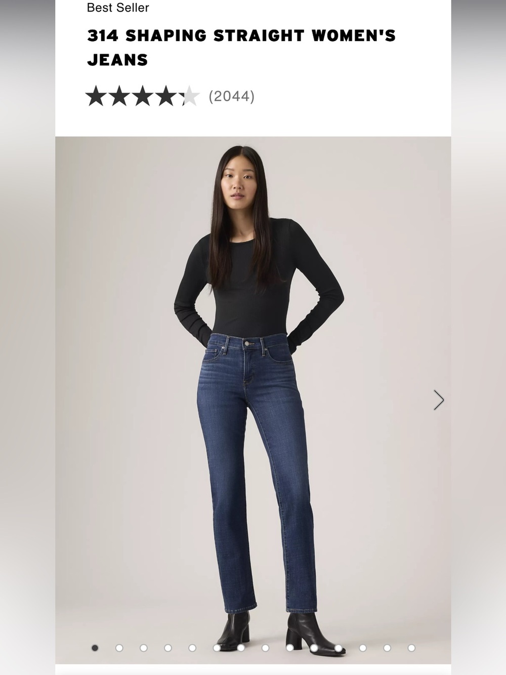 Levi's Women's Dark Blue Straight-Leg Jeans